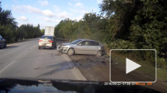 Появилось видео страшной аварии у поселка Госпитомник под Волгоградом