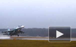 Минобороны РФ опубликовало видео применения многоцелевых истребителей Су-35 и Су-30СМ