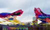 Над Новой Голландией установили арт-инсталляцию в виде гигантской Жар-Птицы (видео)