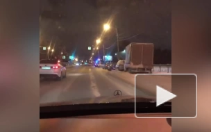 Видео: рядом со Светлановским проспектом сбили пешехода на "зебре"