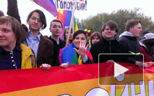 Первомай 2014 в Петербурге: ЛГБТ со скандалом прошли по Невскому в хвосте общей колонны