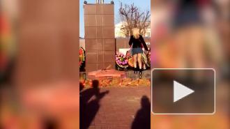 В Воронежской области женщина в короткой юбке станцевала у "Вечного огня"