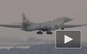 Появилось видео первого полета российского ракетоносца Ту-160М
