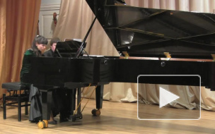 Rachmaninoff. Scherzo for piano in 4 hands. E.Samsonova and P.Raykerus. 15.03.2014