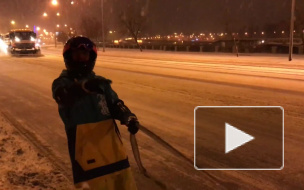Опасные игры: в Петербурге лыжника привязали к автомобилю и катали по городу