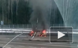 Появилось видео горящего Peugeot на ЗСД