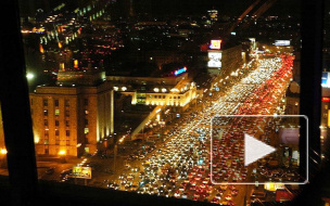 Из-за снегопада пробки в Москве можно было растянуть до Мадрида