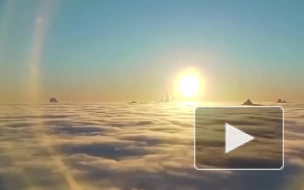 Камера "Лахта Центра" сняла красочный рассвет над облаками