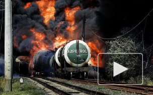 Поезд в огне: в Красноярском крае тушили грузовой состав