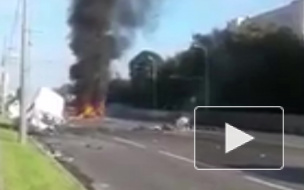 Появилось видео с места страшного ДТП на Волоколамском шоссе в Москве
