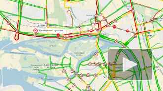 Дорожные работы погрузили север Петербурга в пробки