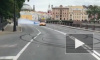 Дрифтеры испортили велодорожку в центре Петербурга 