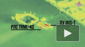 Минобороны показало кадры уничтожения немецкого ЗРК IRIS-T