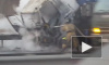 Видео: под Владивостоком полностью сгорела грузовая машина