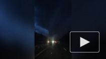 Водители показали на видео мощный торнадо в Ленобласти