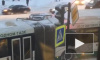 В Сети появилось видео толкания одного из застрявших автобусов