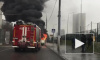 В Москве на остановке загорелся автобус