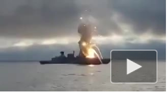 Немецкий военный корабль загорелся из-за собственной ракеты