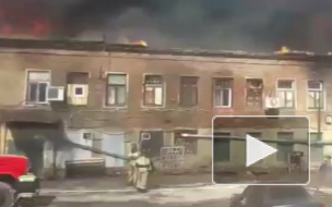 Видео из Красноярска: Горит колбасный цех в Кировском районе