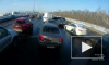 Видео: на Мурманском шоссе столкнулись несколько машин 