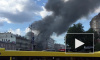 В центре Киева загорелось здание бывшего "Центрального гастронома"