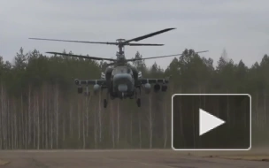 Минобороны показало кадры уничтожения вертолетами ангара ВСУ с вооружением