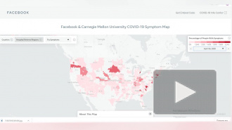 В Facebook разработали карту с данными людей с подозрением на COVID-19