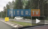 Видео: на Приморском шоссе Opel снес столб 