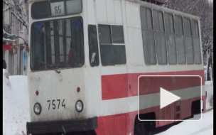 Трамвайный затор на Новочеркасском