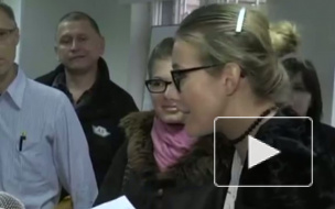 Ксения Собчак устроила скандал на избирательном участке 