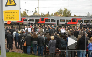 25-метровый живой логотип РЖД появился на Дворцовой