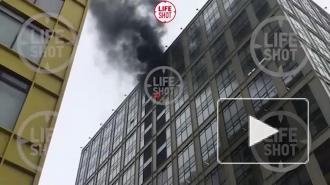 В Москве загорелся бизнес-центр "Савеловский Сити"