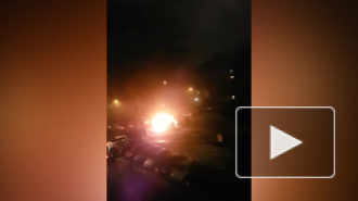 На Бабушкина ночью горел автомобиль 