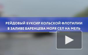 Буксир Кольской флотилии при маневрах в бухте губа Ара сел на мель