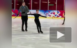 Пятерной тулуп юного фигуриста из России попал на видео