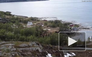 Оползень отнес в море весь поселок в Норвегии