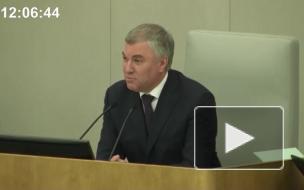 Володин призвал коллег из группы риска по COVID-19 работать дистанционно