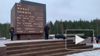 Владимир Путин возложил цветы к мемориалу "Рубежный камень"