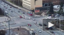 Появилось видео ДТП с участием скорой помощи на Светлановском проспекте