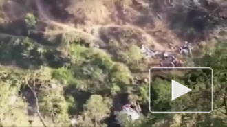 Видео очевидцев с места ДТП с автобусом в Крыму 