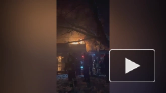 В Москве произошел сильный пожар в автотехцентре