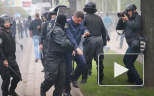 Новости Украины: митинг в Донецке 28.04.2014 перерос в кровавое побоище