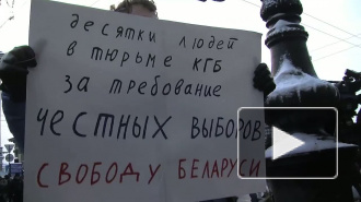 Петербуржцы поддержали белорусскую оппозицию. Митинг на канале Грибоедова