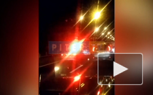 Появилось видео массового ДТП на Новоприозерском шоссе