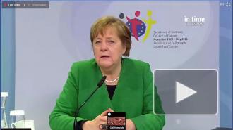 Меркель назвала "более чем тревожной" ситуацию в Белоруссии, на востоке Украины и в Крыму