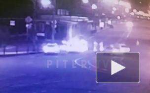 Погоня за водителем в центре Петербурга попала на видео