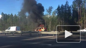 Во Всеволжском районе горящий внедорожник спасали всем миром