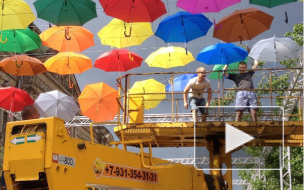 Петербуржцы смогут сделать селфи в "Аллее парящих зонтиков"