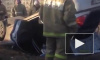 Видео: в Нижнем Новгороде легковушка улетела в кювет и перевернулась