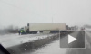 На трассе Москва-Петербург огромная пробка из-за ДТП с грузовиками